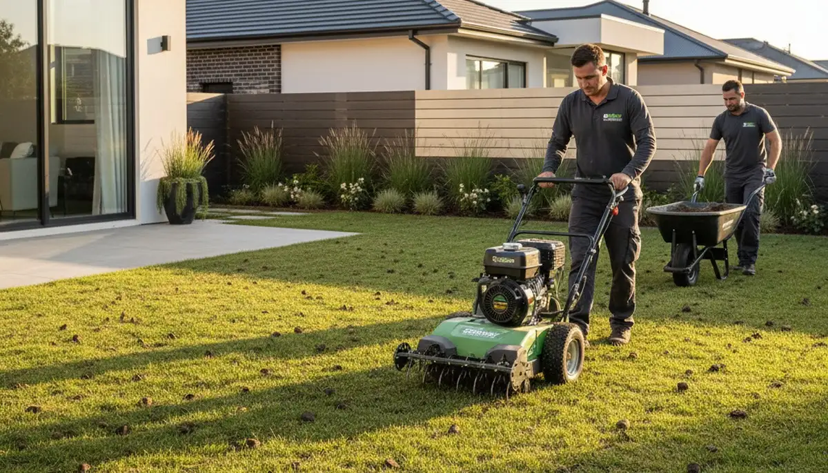 Lawn aeration service in Miami, FL for healthier grass and improved soil drainage